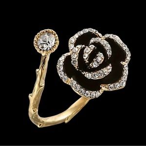 Mia Wynn Camellia Gold & Gemstone Wrap Ring